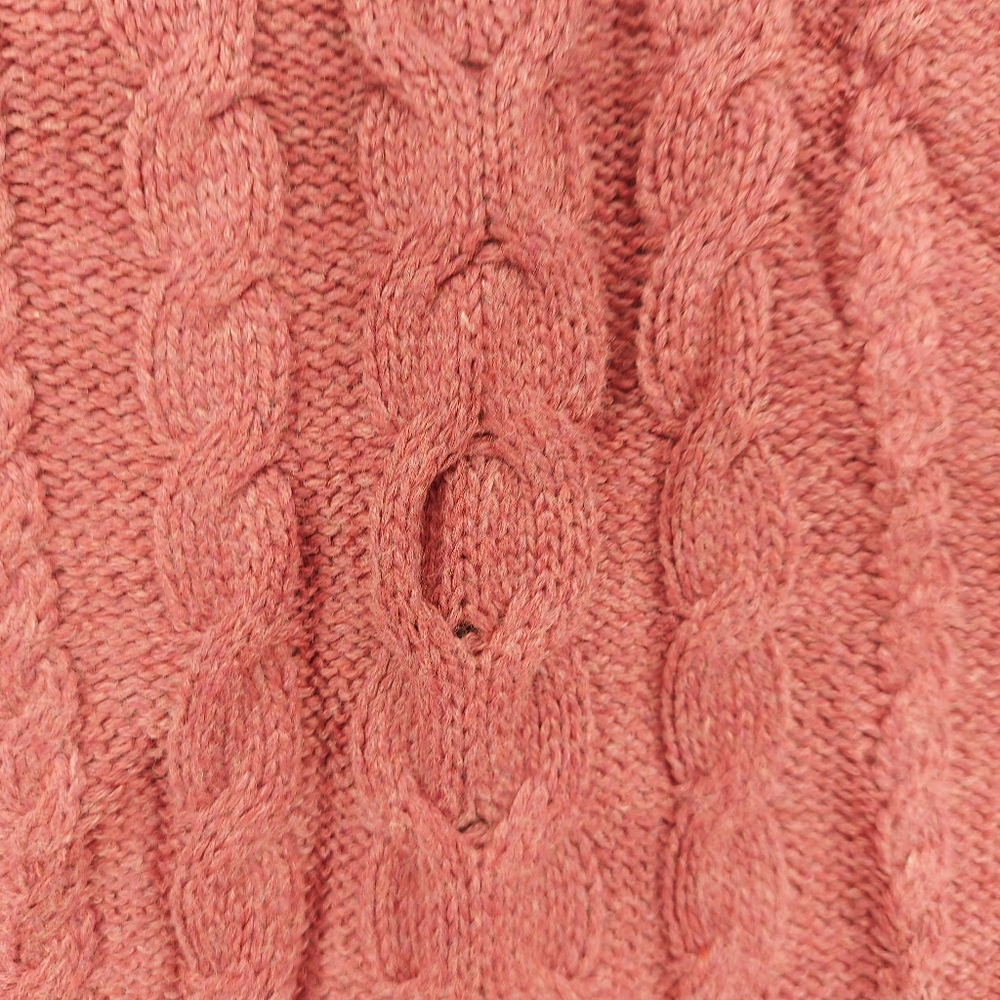 L.L. Bean Cardigan Sweater Double L Cableknit Open - Picture 7 of 8